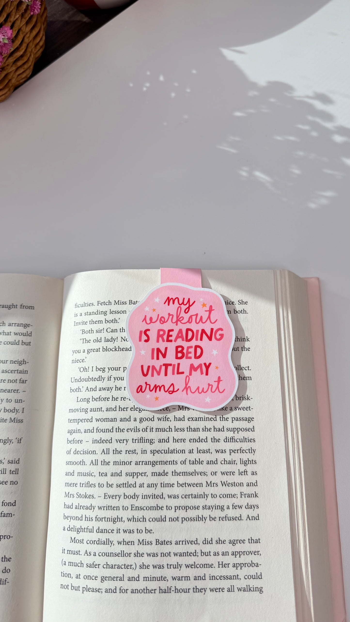 My Workout Is Reading In Bed Magnetic Bookmark