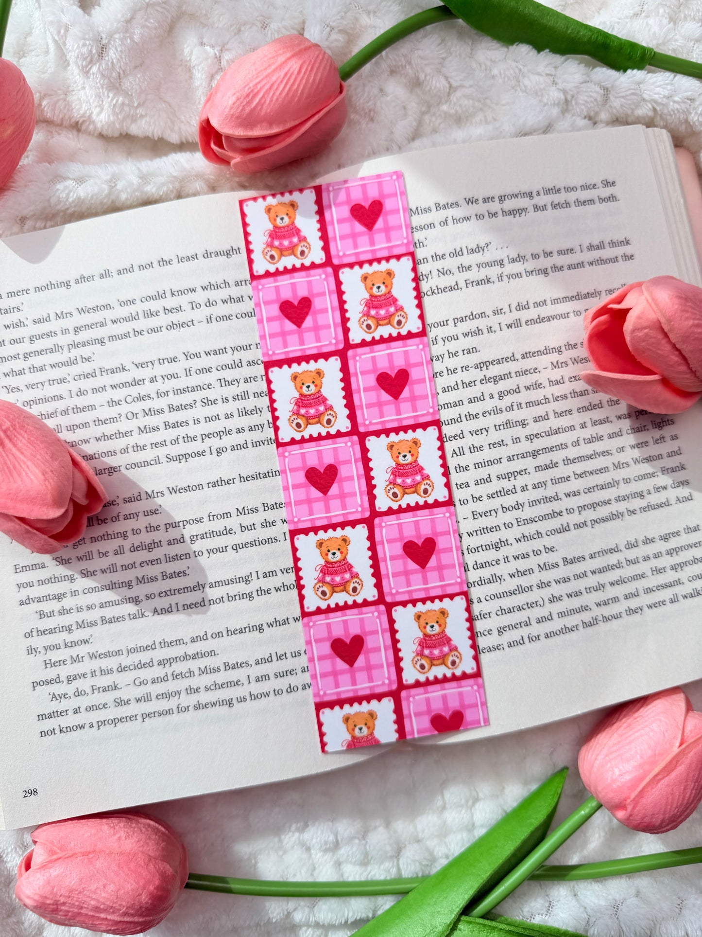 Pink Teddy Bear Bookmark