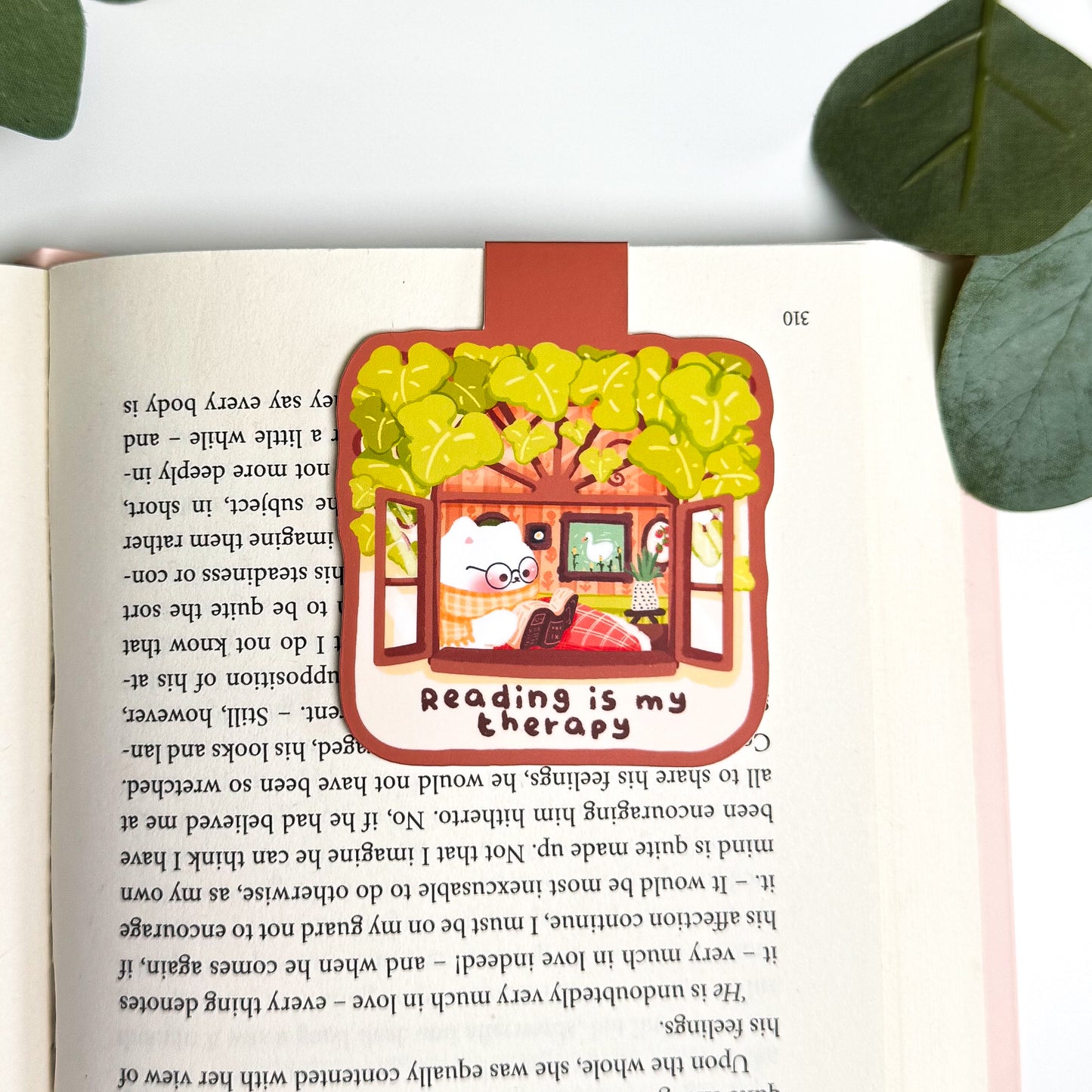 Reading Is My Therapy – Magnetic Bookmark