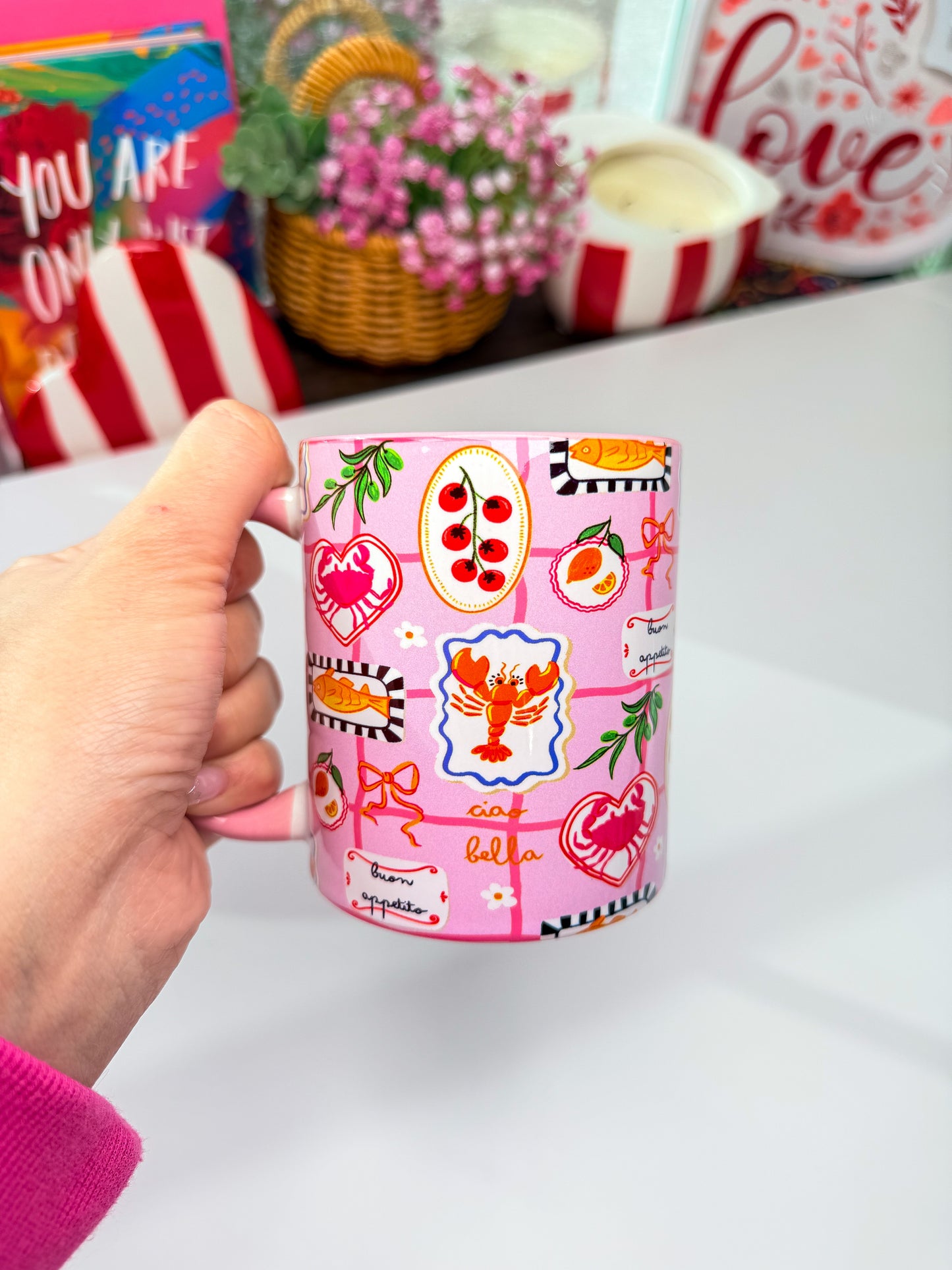 Italian Aesthetic Pink Mug
