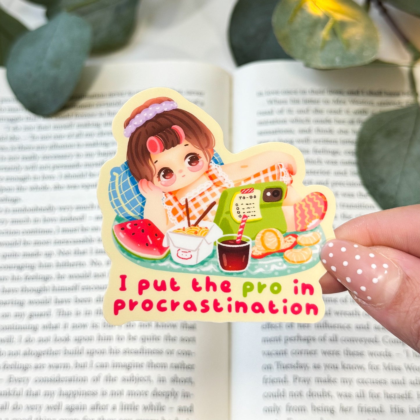Pro in Procrastination – Cute Productivity Sticker