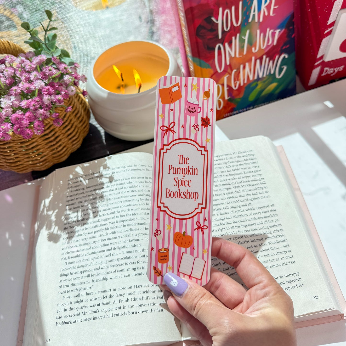 Pumpkin Spice Bookshop Bookmark