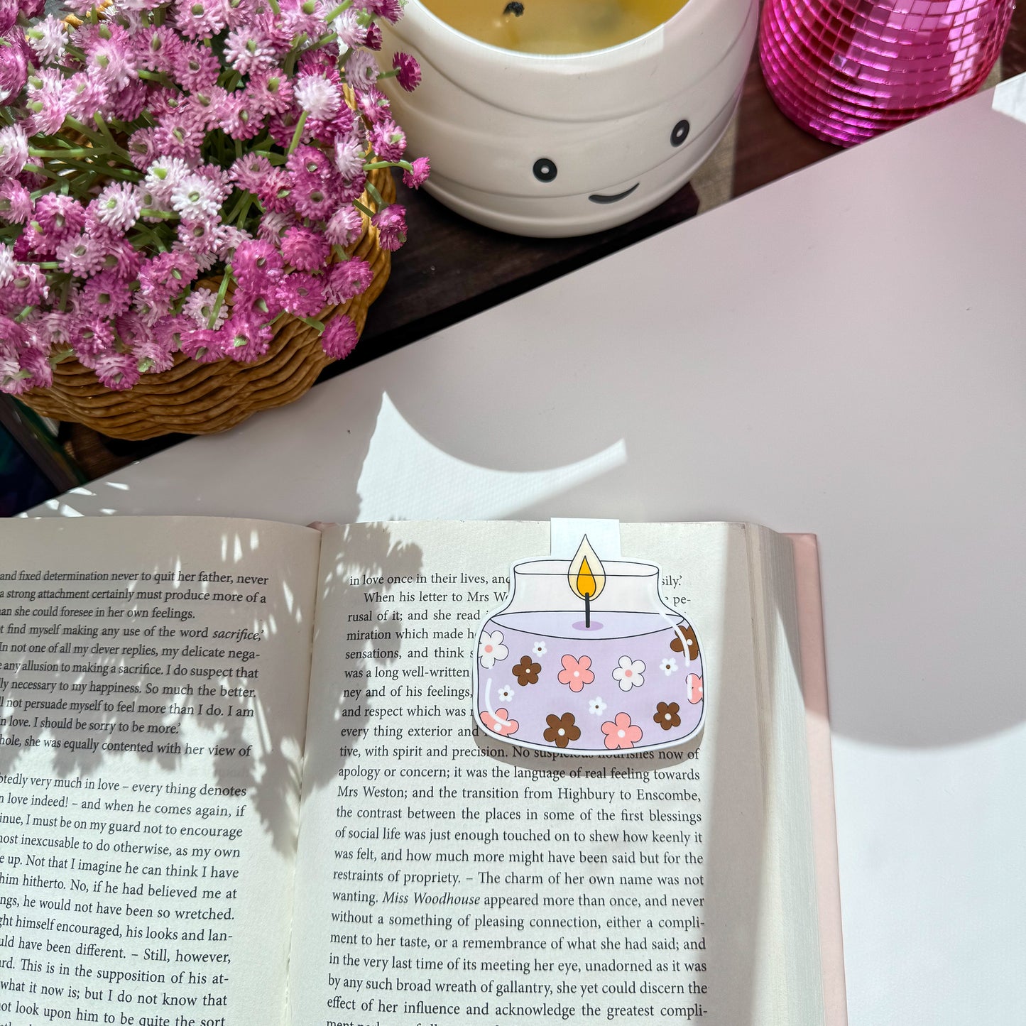 Cute Candle Magnetic Bookmark