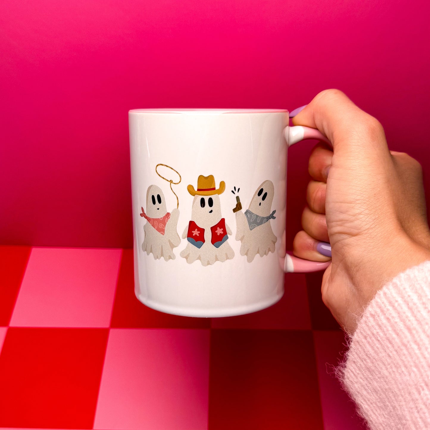 Spooky Cowgirl Ghosts Mug – Pink Rodeo Vibes