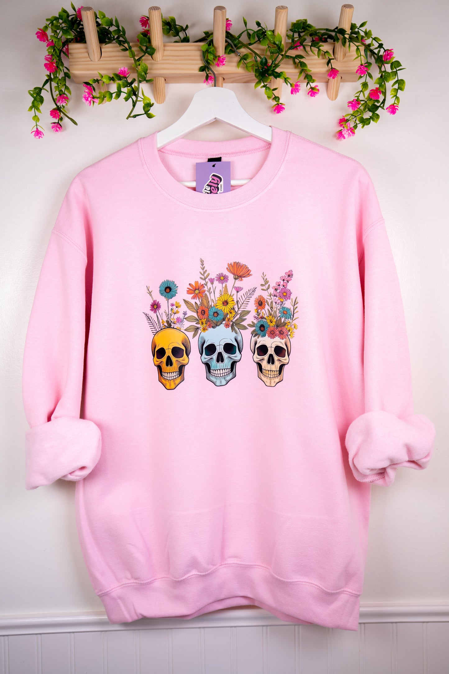 🌸Floral Skull Sweatshirt