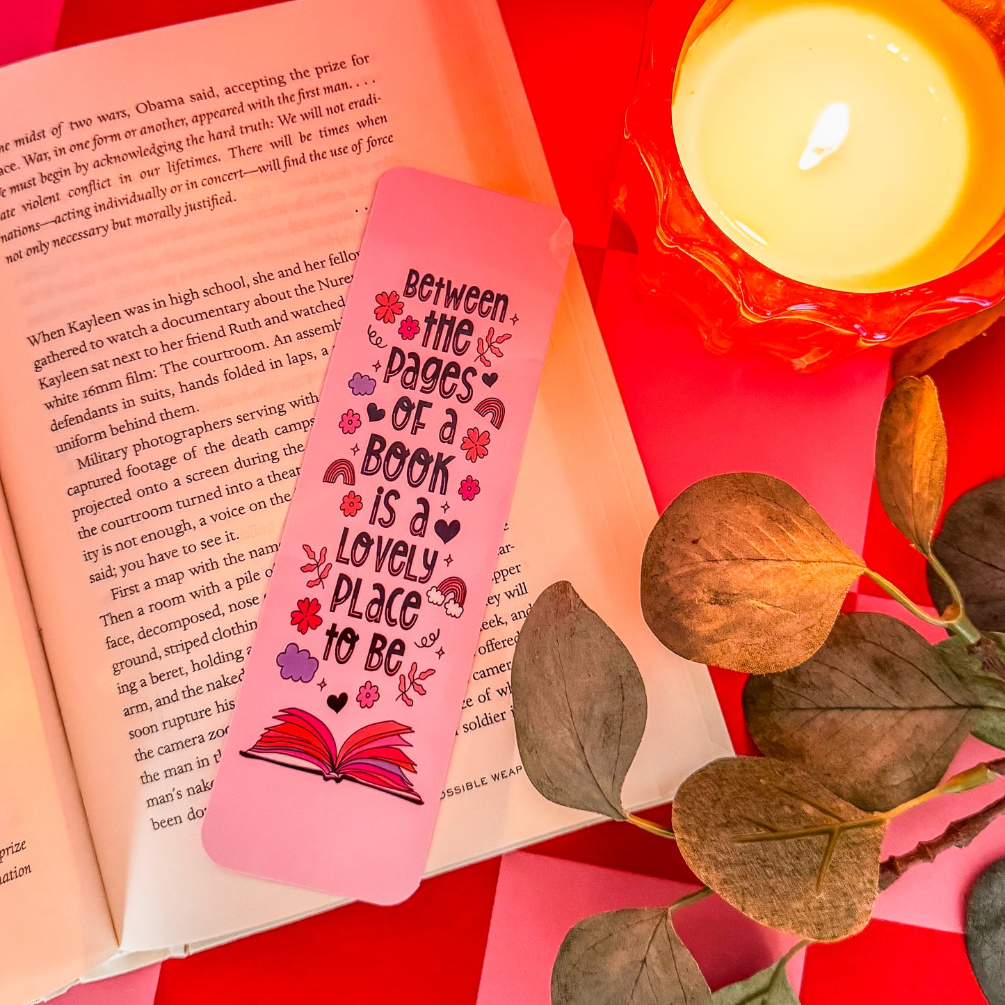 Lovely Place To Be – Lavender Bookmark for Book Lovers