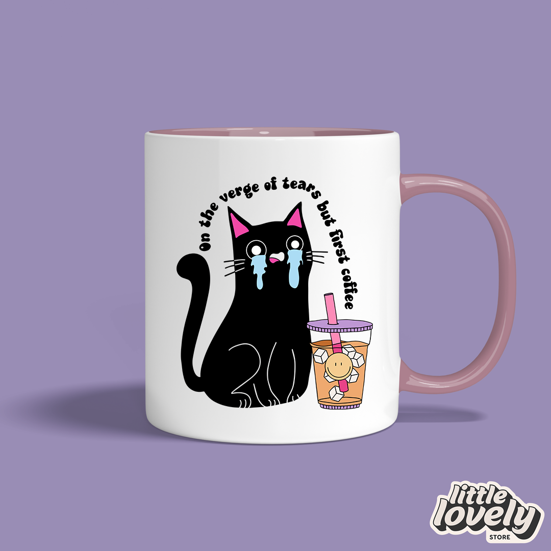 😠On the Verge Cat Mug