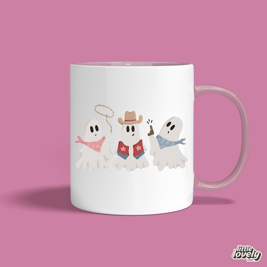 Spooky Cowgirl Ghosts Mug – Pink Rodeo Vibes