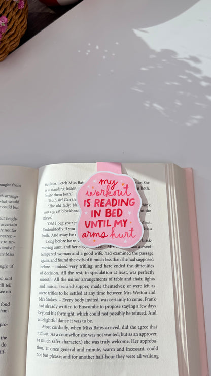 My Workout Is Reading In Bed Magnetic Bookmark