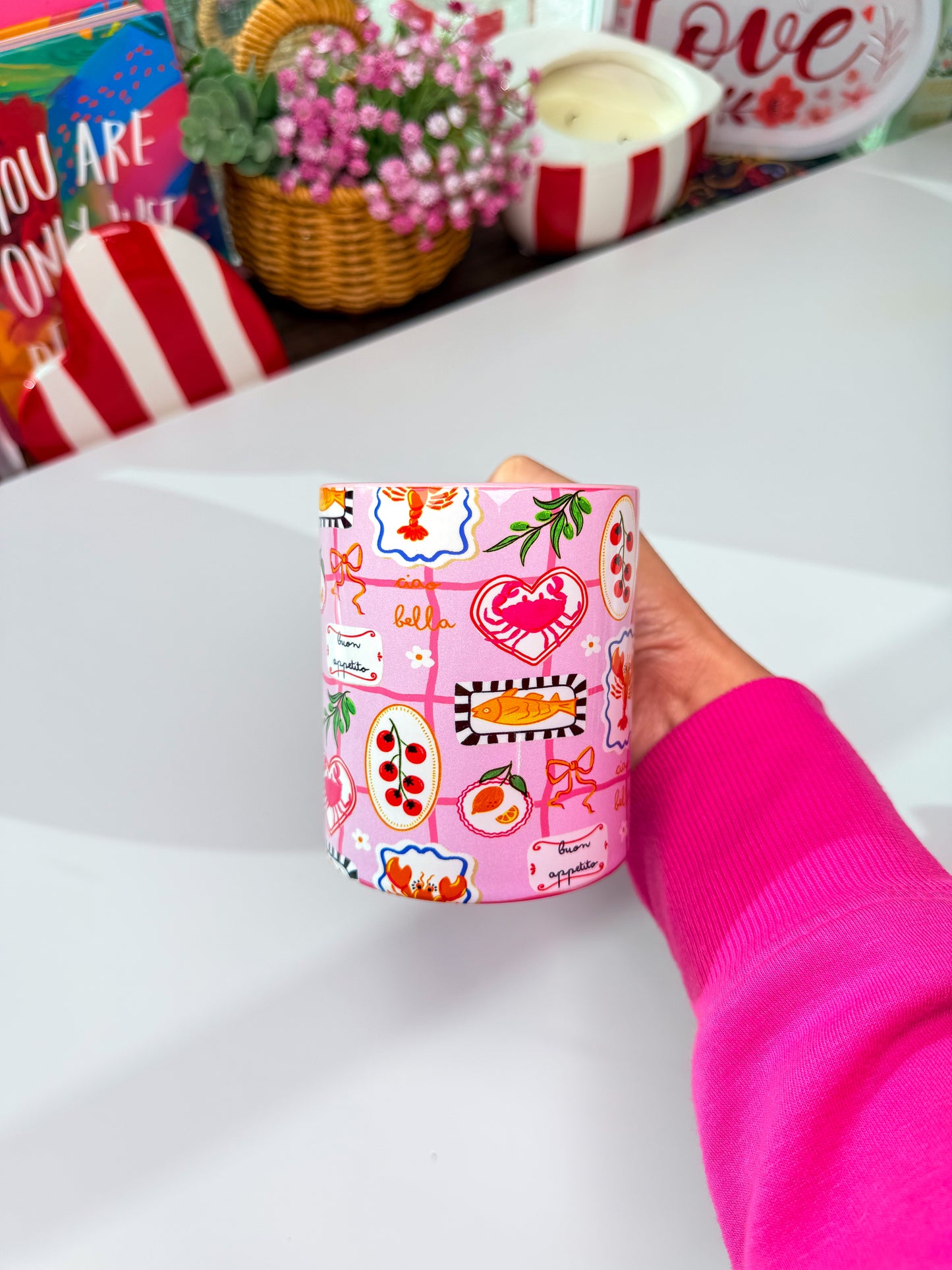 Italian Aesthetic Pink Mug