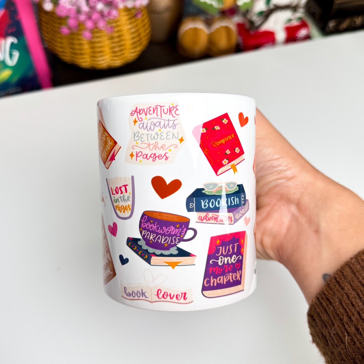 Bookish Coffee & Hearts Mug