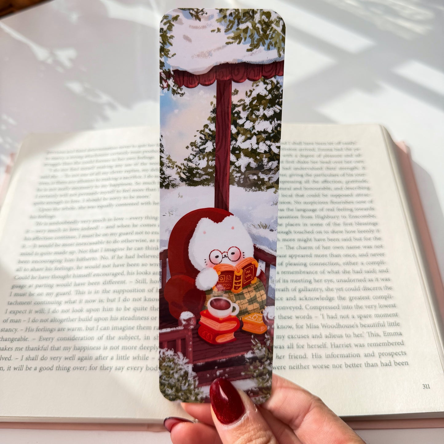 Cozy Winter Reading Bookmark