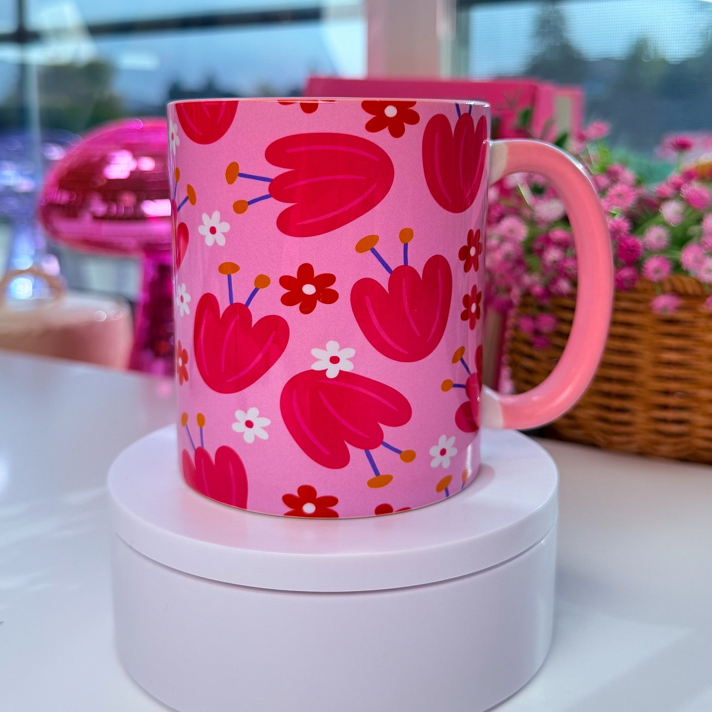 Pink Floral Mug