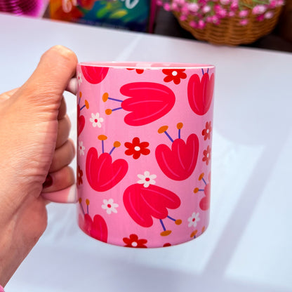 Pink Floral Mug