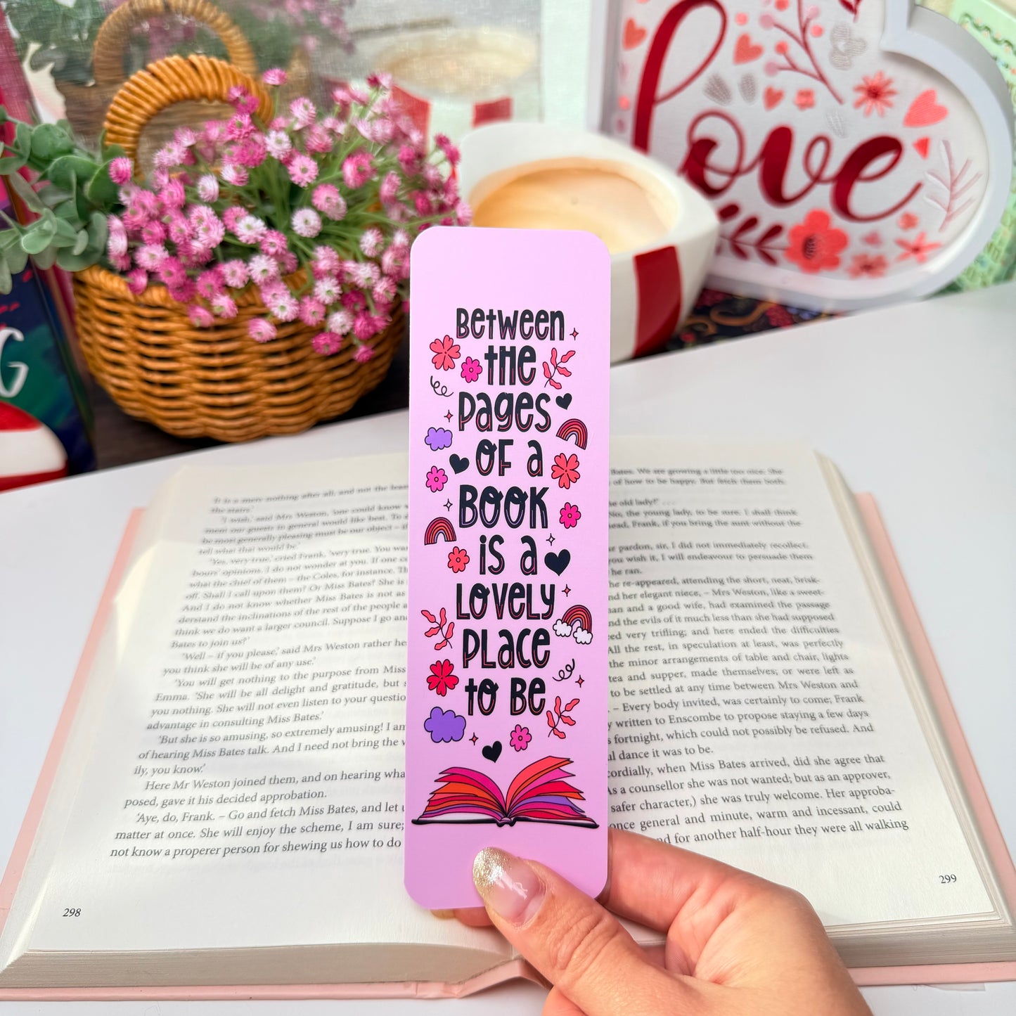 Lovely Place To Be – Lavender Bookmark for Book Lovers