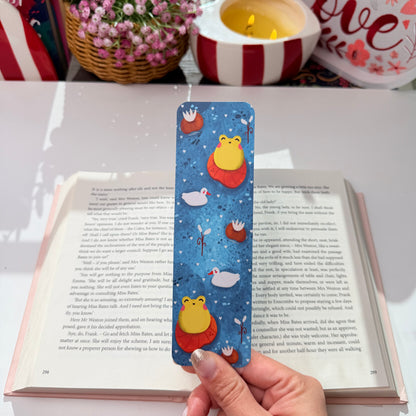 Cute Frog & Duck Bookmark One bookmark with two designs (front & back)