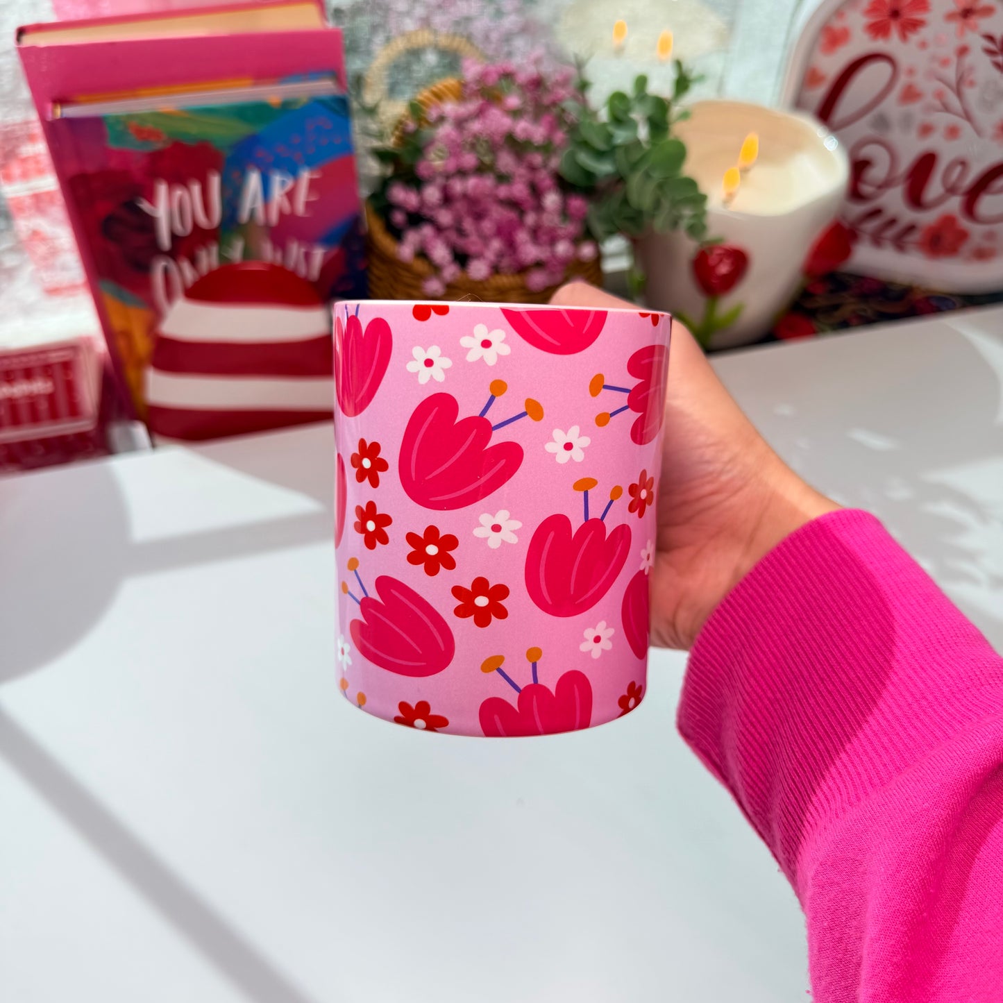 Pink Floral Mug