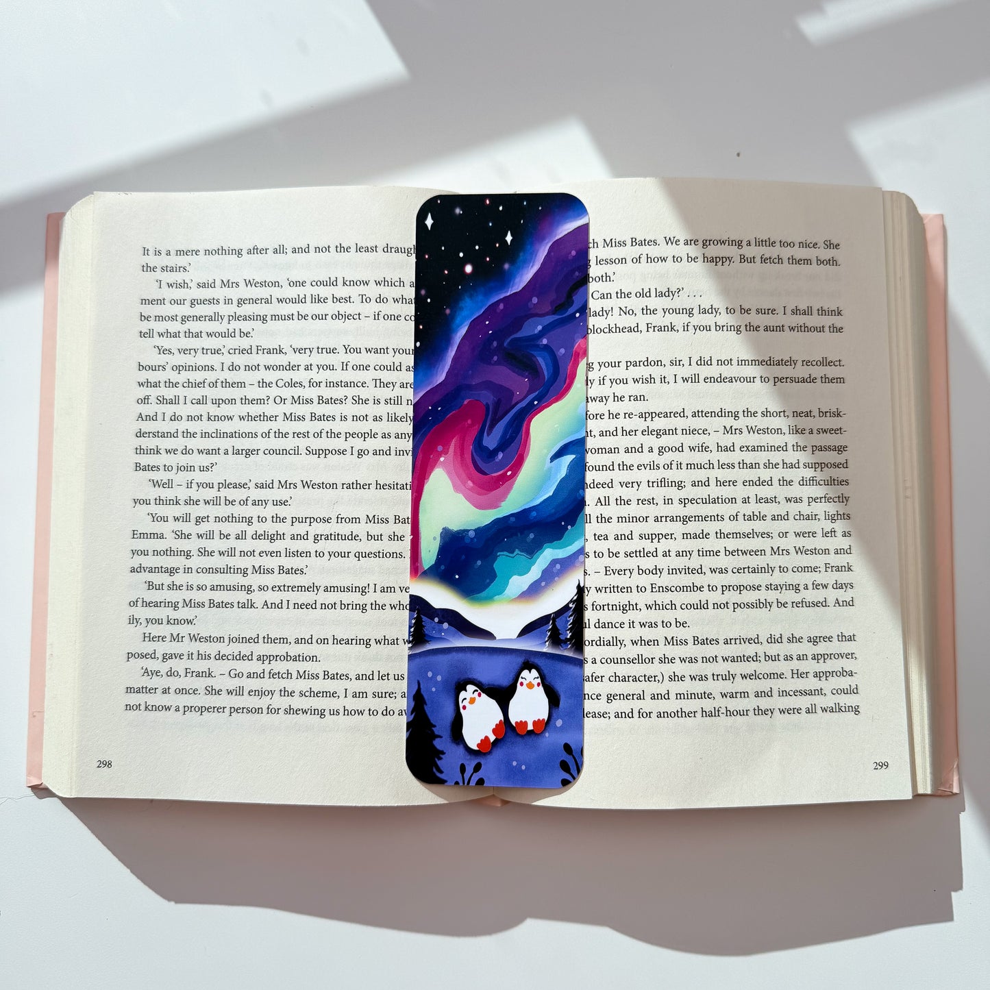 Cozy Northern Lights Bookmark