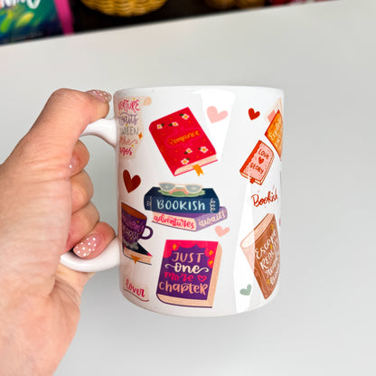 Bookish Coffee & Hearts Mug
