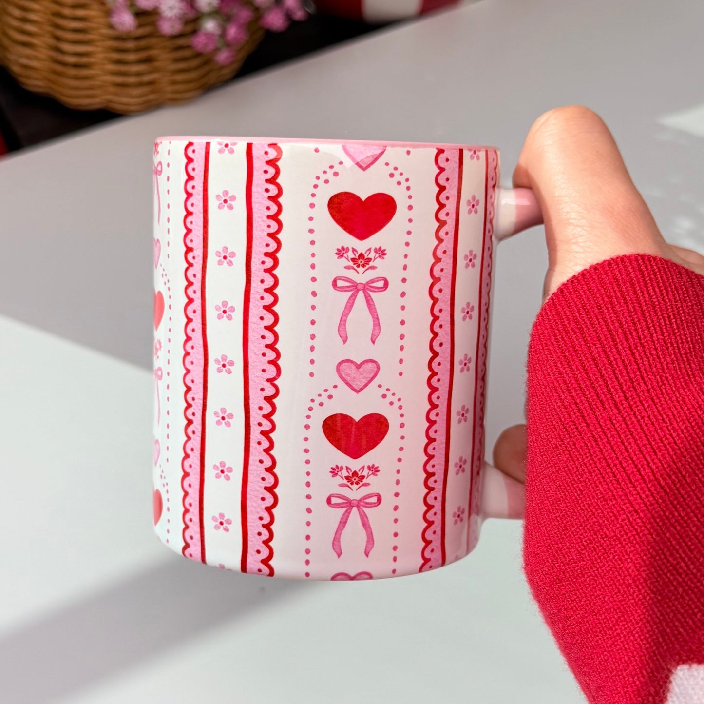 Cute Pink Heart Mug