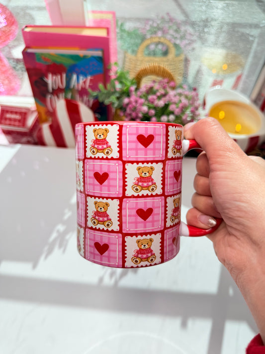 Cute Teddy Bear Heart Mug