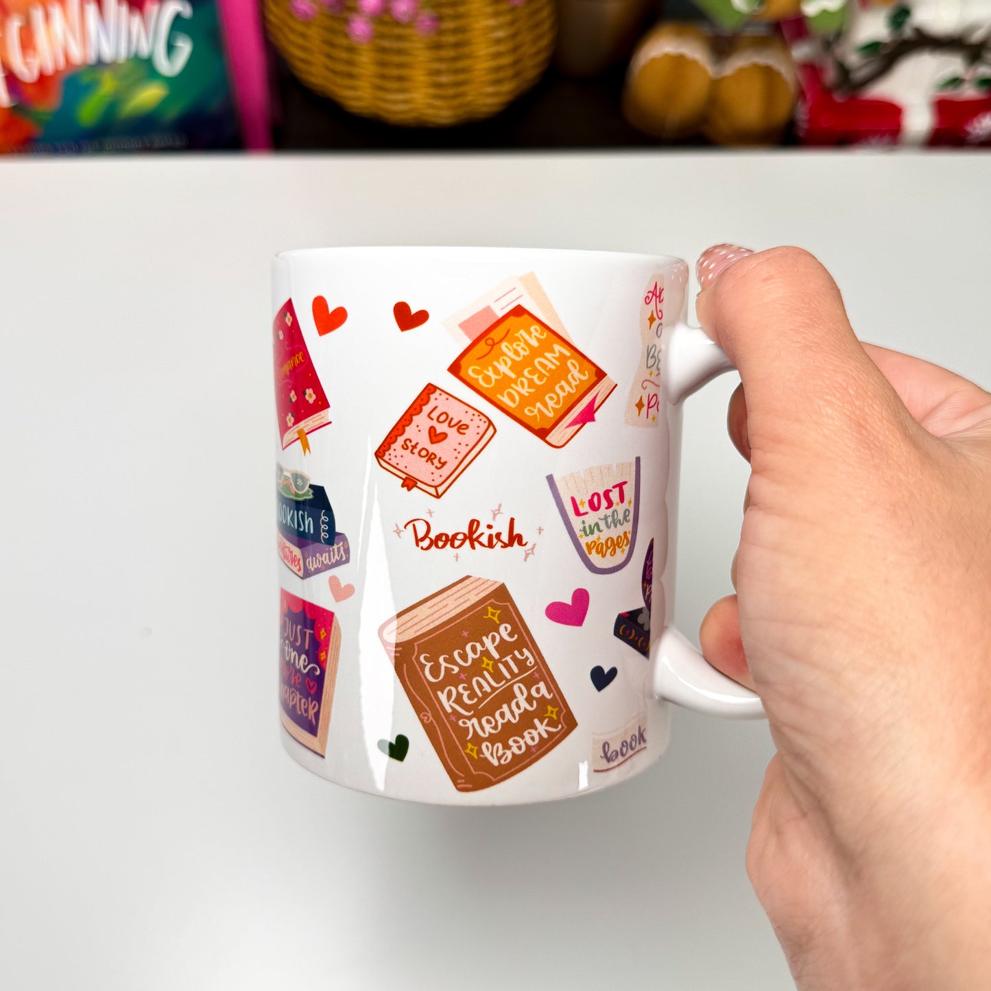 Bookish Coffee & Hearts Mug