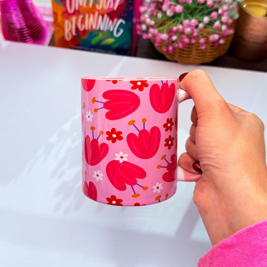 Pink Floral Mug
