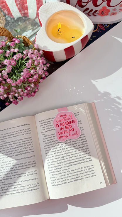 My Workout Is Reading In Bed Magnetic Bookmark