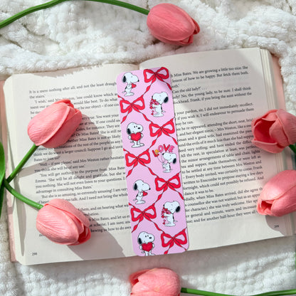 Pink Snoopy Inspired Bookmark