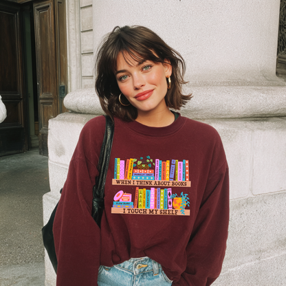 When I Think About Books Sweater
