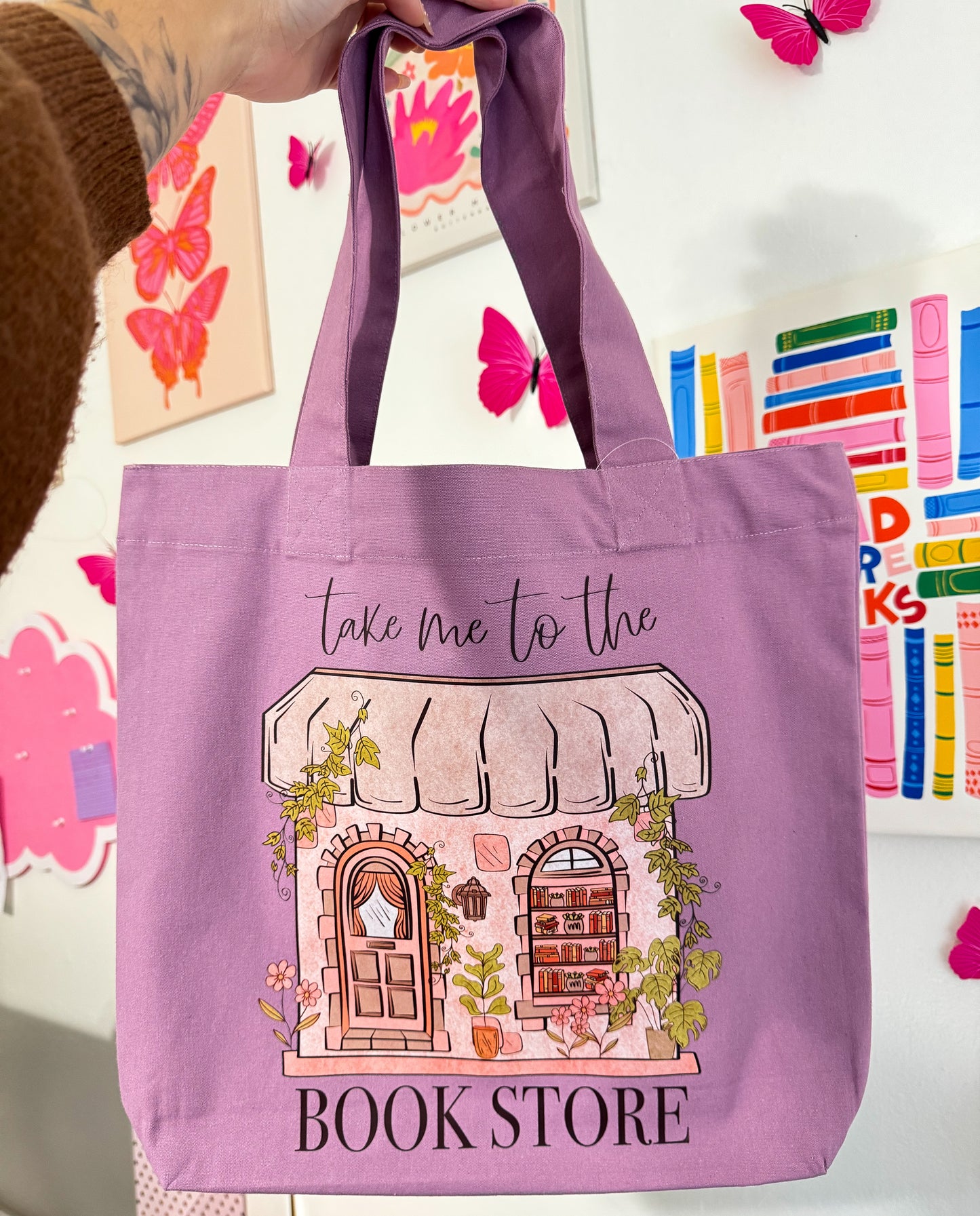 Take Me to the Bookstore Tote Bag
