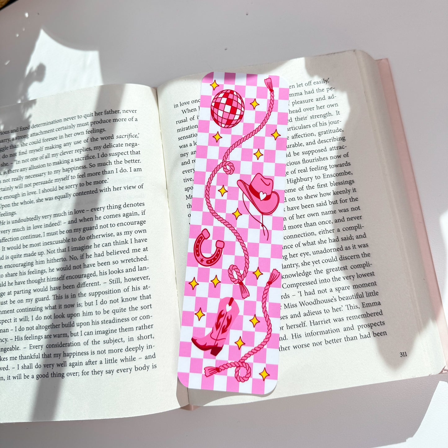 Pink Western Bookmark