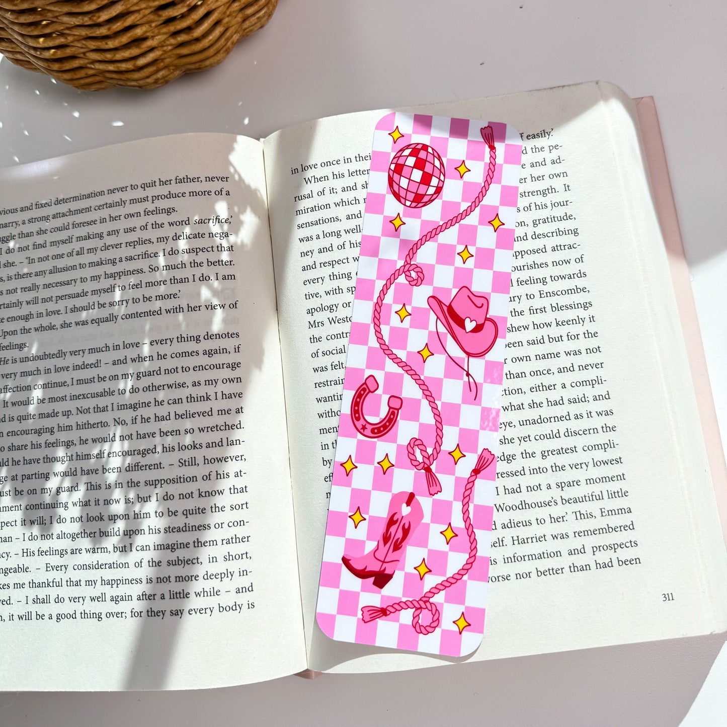 Pink Western Bookmark
