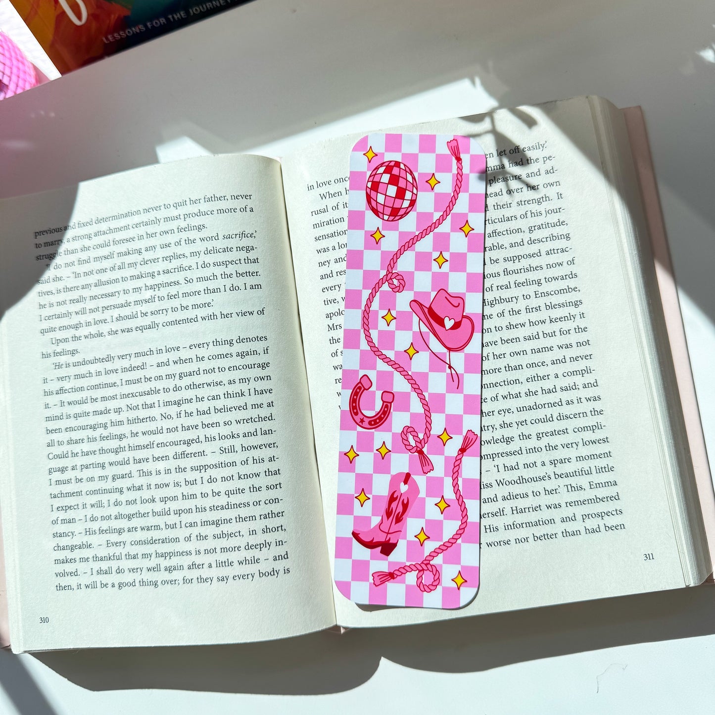 Pink Western Bookmark