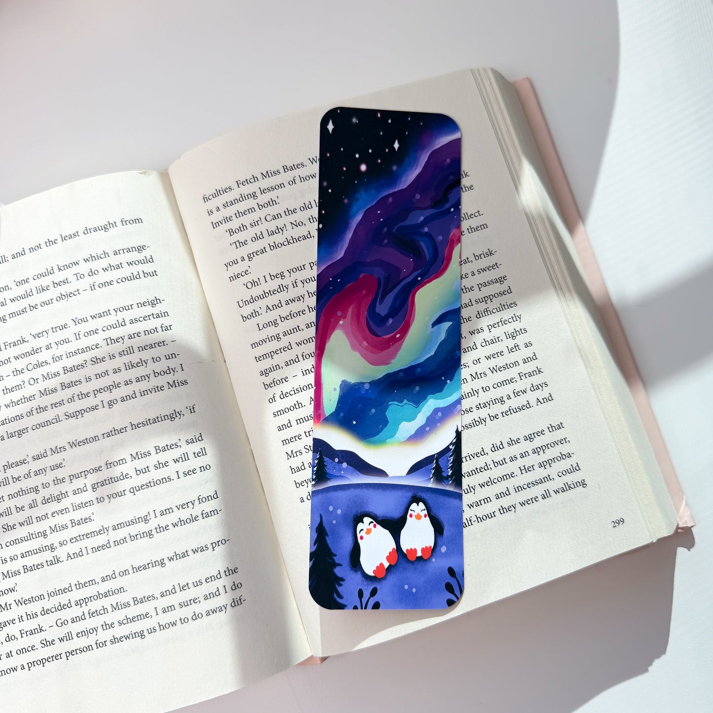 Cozy Northern Lights Bookmark