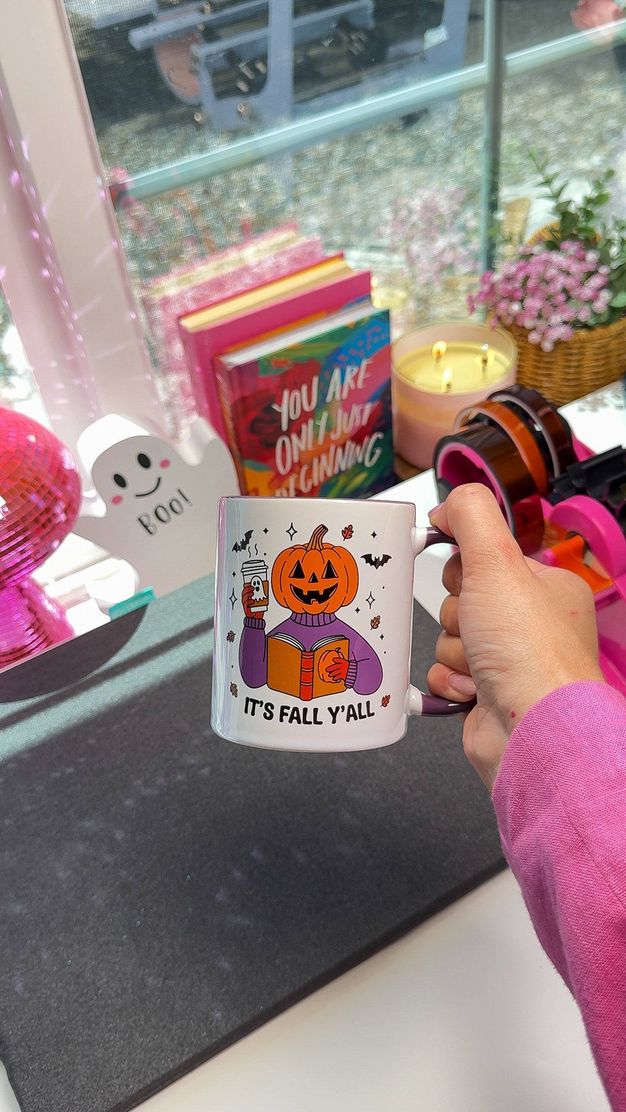🎃🍁 It’s Fall Y’all Pumpkin Mug – Cozy Autumn Vibes