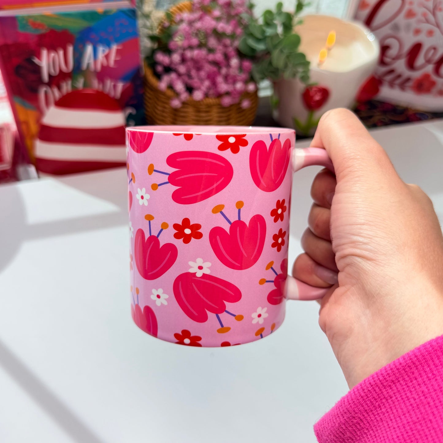 Pink Floral Mug