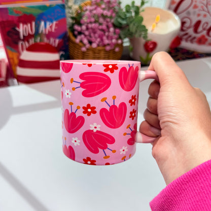 Pink Floral Mug