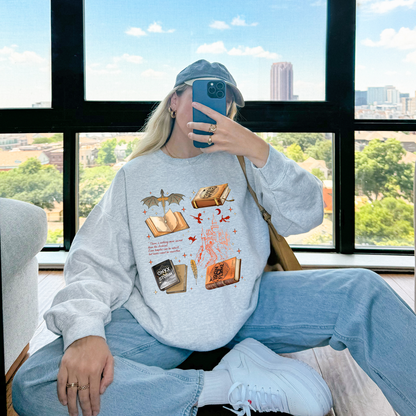 Fantasy Dragons Castle Bookish Sweatshirt