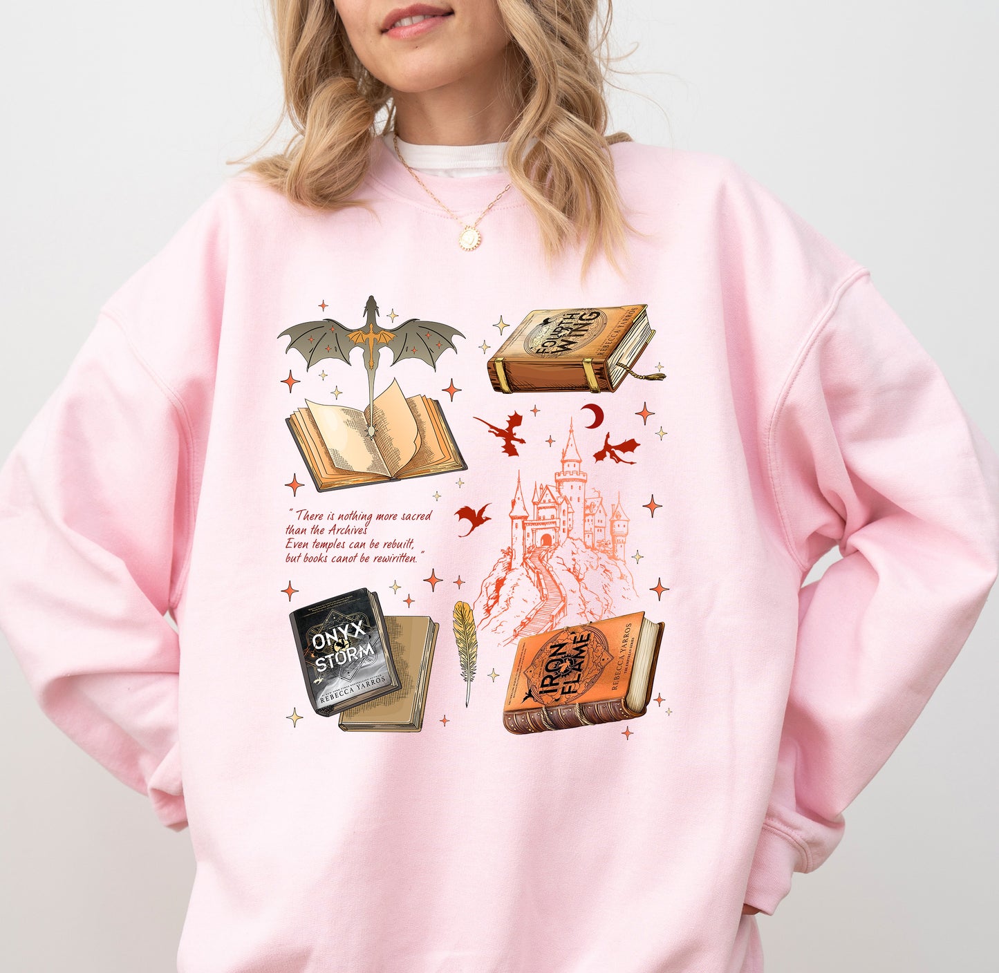 Fantasy Dragons Castle Bookish Sweatshirt