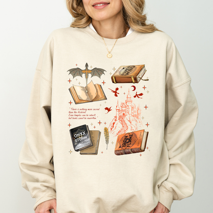 Fantasy Dragons Castle Bookish Sweatshirt