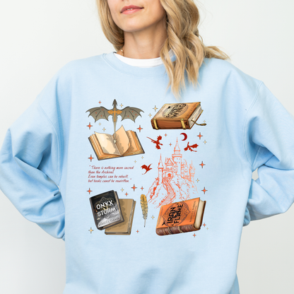Fantasy Dragons Castle Bookish Sweatshirt