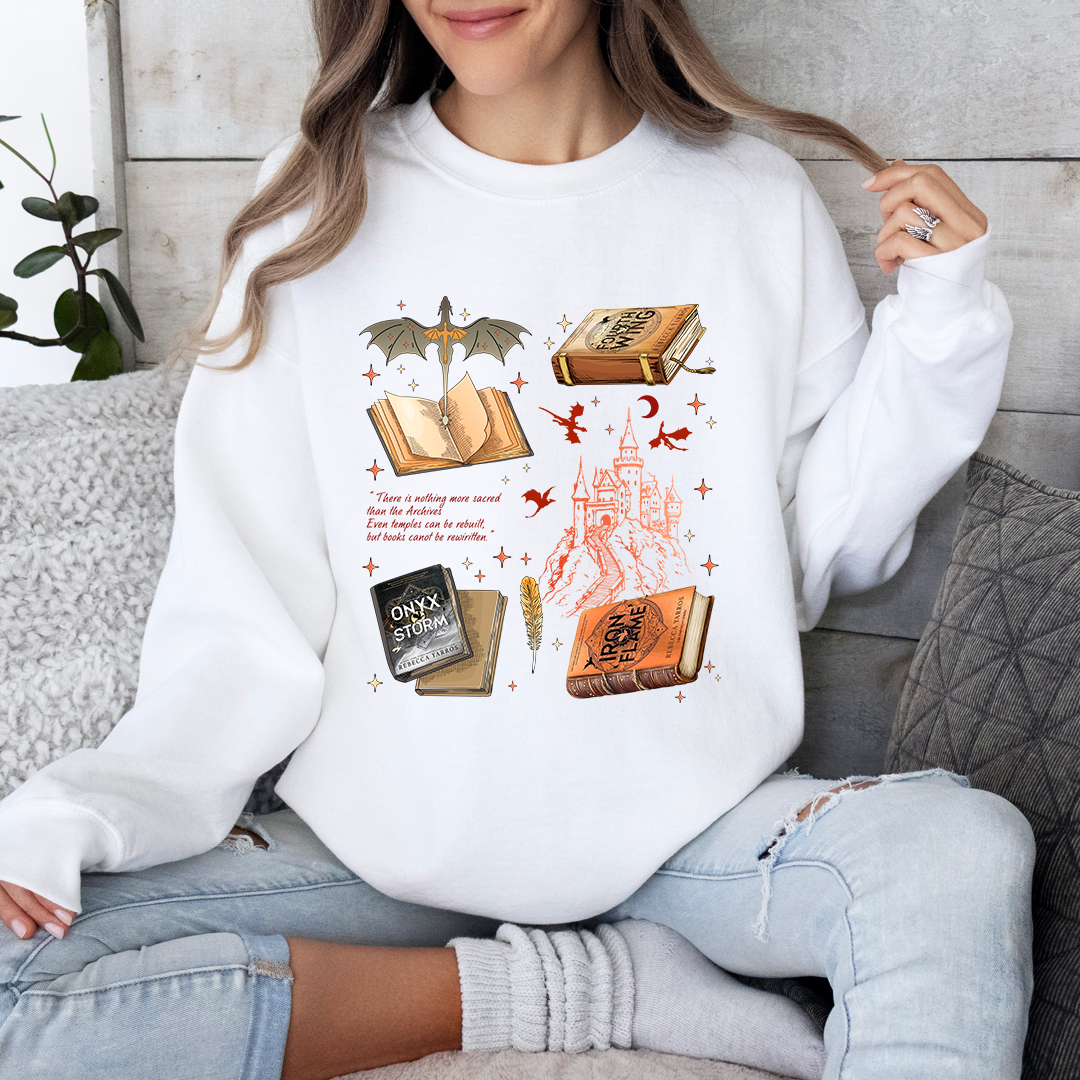 Fantasy Dragons Castle Bookish Sweatshirt