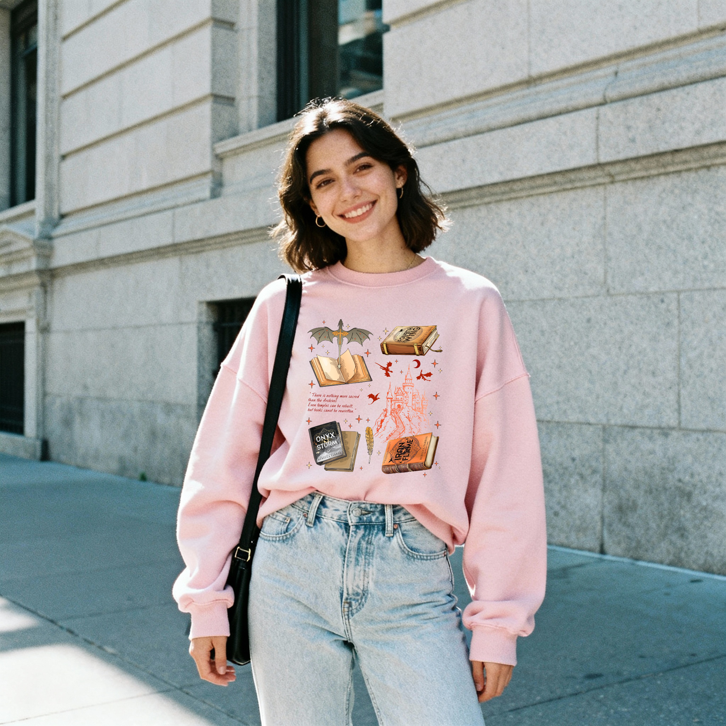 Fantasy Dragons Castle Bookish Sweatshirt