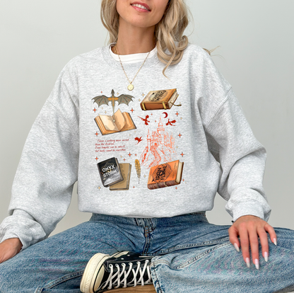 Fantasy Dragons Castle Bookish Sweatshirt