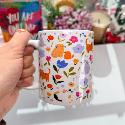 Cute Cats & Flowers Mug