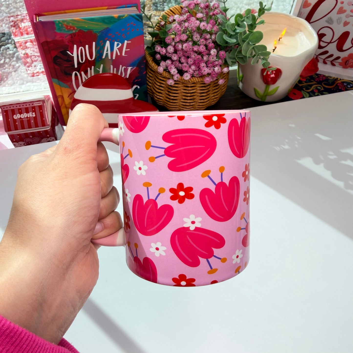 Pink Floral Mug