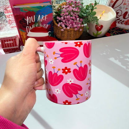 Pink Floral Mug