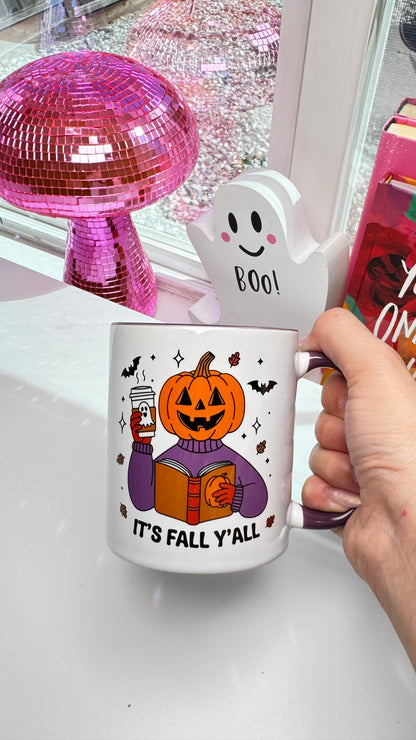 🎃🍁 It’s Fall Y’all Pumpkin Mug – Cozy Autumn Vibes