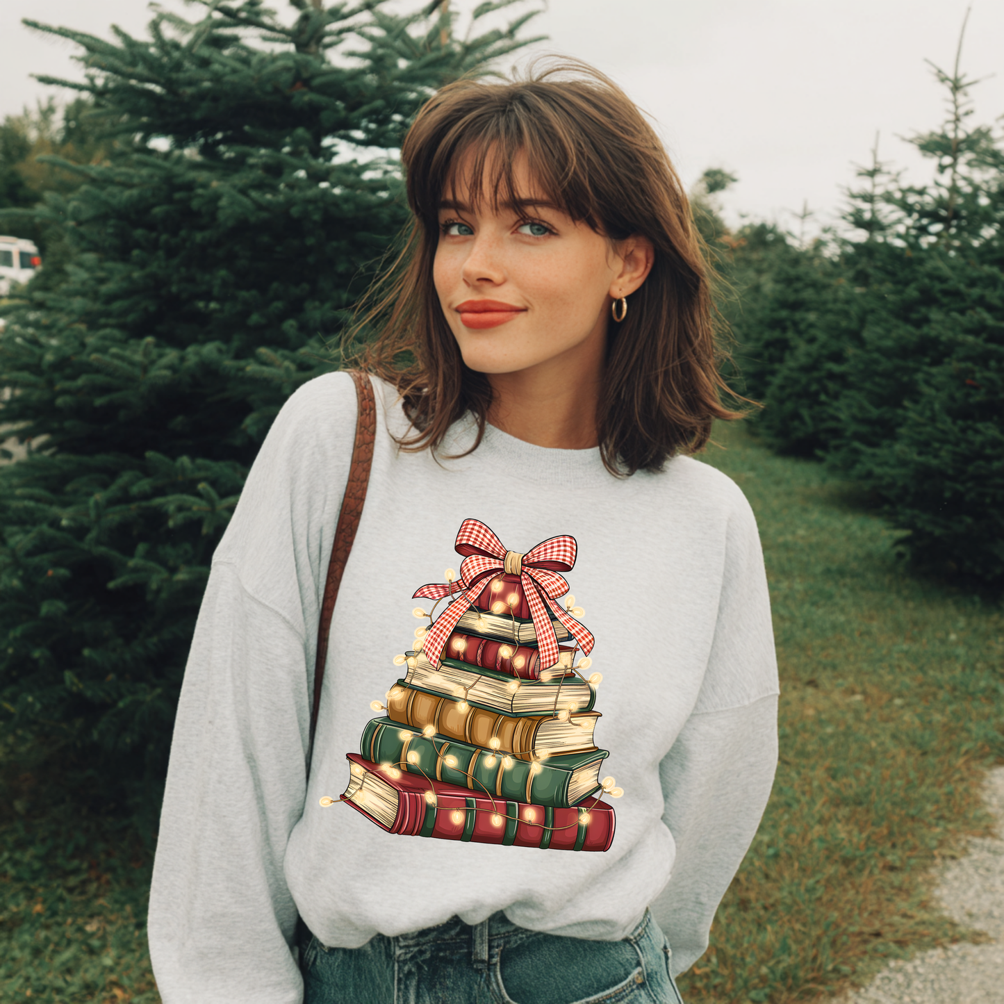 Book Tree Christmas Sweater